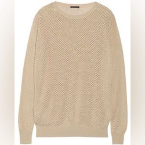 Dreamerly Open Knit Cotton And Silk Blend Sweater - Picture 1 of 5
